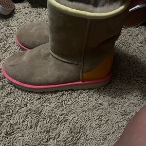 UGG Kids Brown and Pink Boots